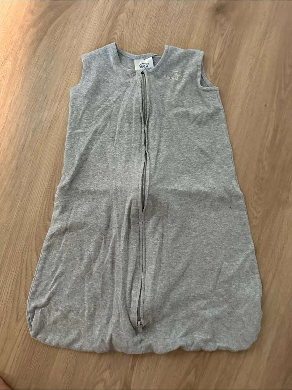 Halo Grey Sleeveless Baby Sleep Sack with Front Zipper